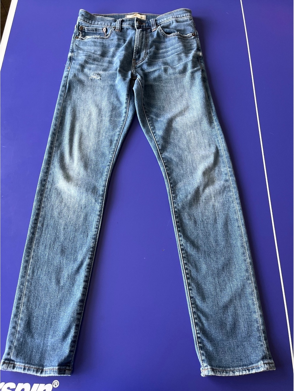 Madewell Slim Fit Blue Denim Jeans Men’s W28 L31 Medium Wash Distressed